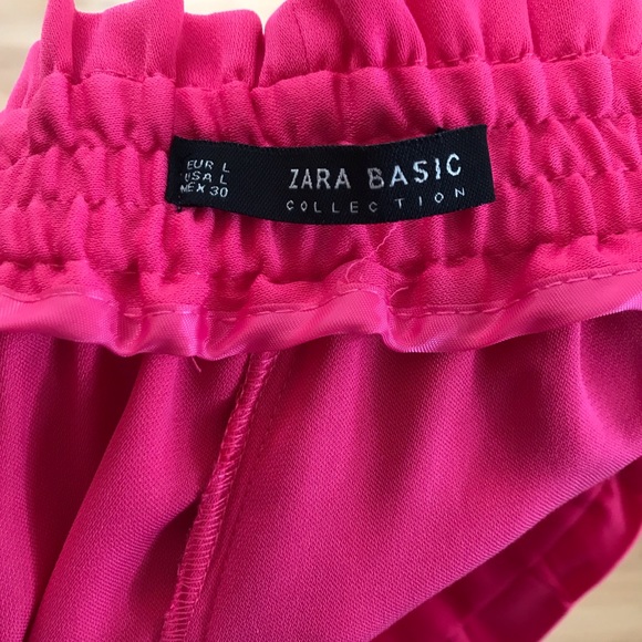 Zara | Pink Flow Trouser Capris. Size large - Picture 6 of 6